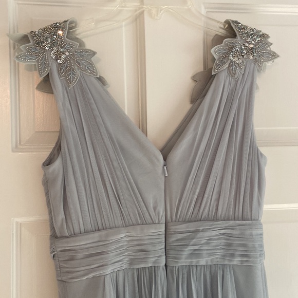 Pale Blue Monsoon Mischa Tulle Maxi Dress - Picture 7 of 13